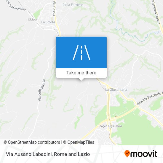 Via Ausano Labadini map
