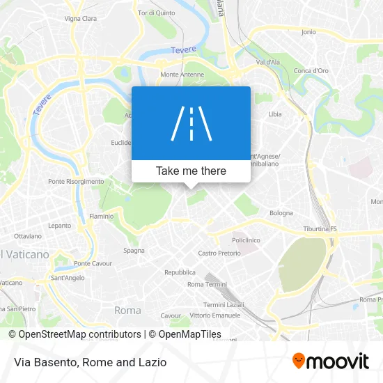 Via Basento map