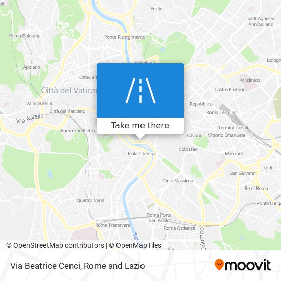 How to get to Via Beatrice Cenci in Roma by Bus Metro Train or