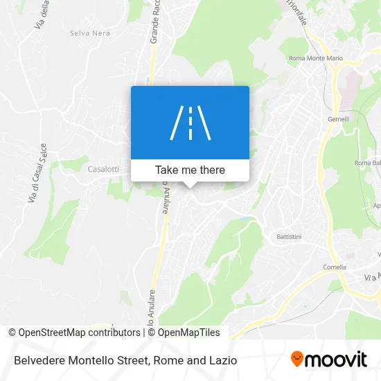 Belvedere Montello Street map