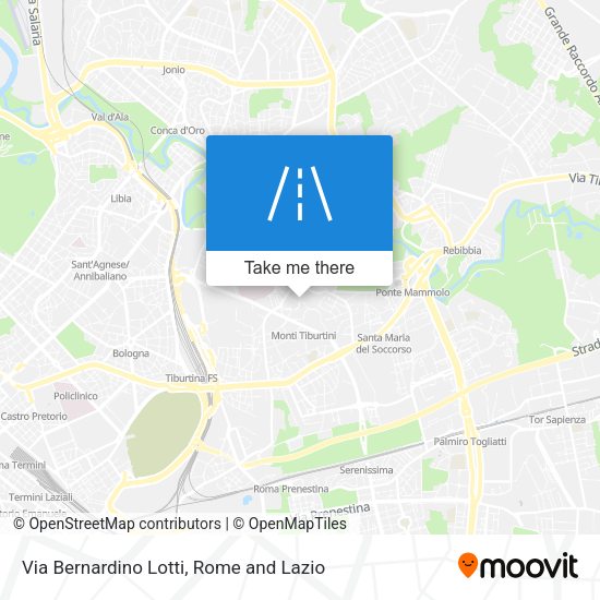 Via Bernardino Lotti map
