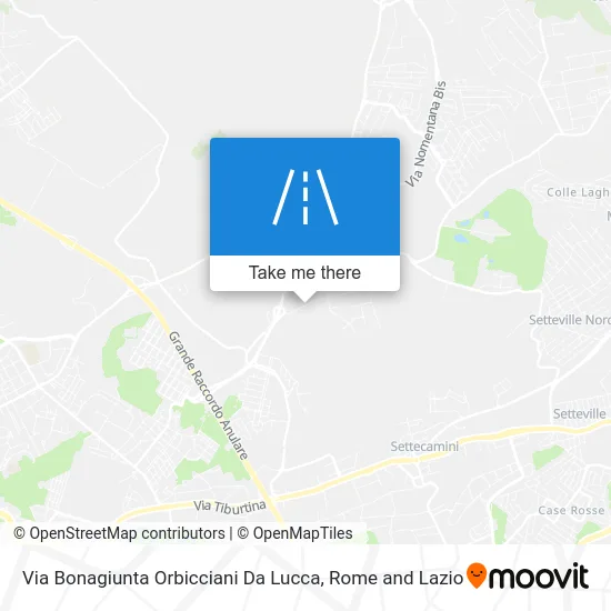 Bonagiunta Orbicciani from Lucca Street map