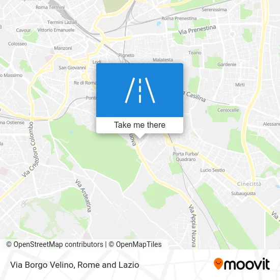 Via Borgo Velino Street map