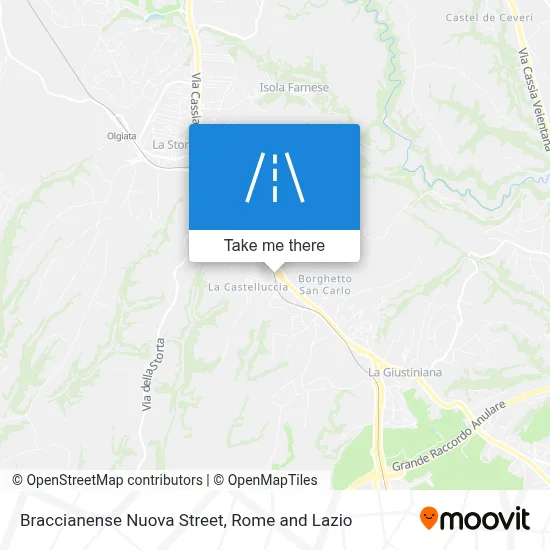 Braccianense Nuova Street map
