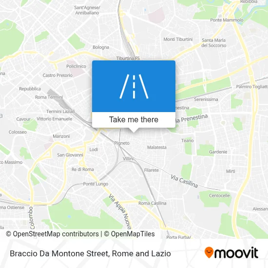 Braccio Da Montone Street map