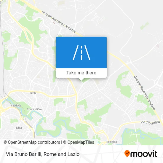 Via Bruno Barilli map