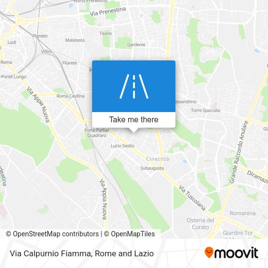 Via Calpurnio Fiamma map