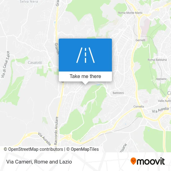 Via Cameri map