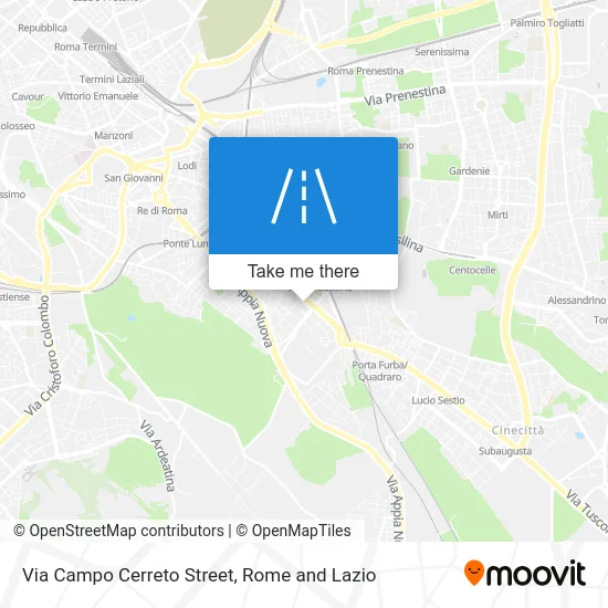 Via Campo Cerreto Street map