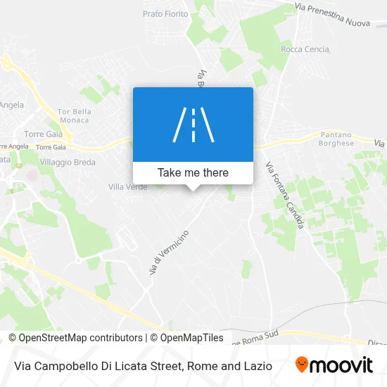 Via Campobello Di Licata Street map