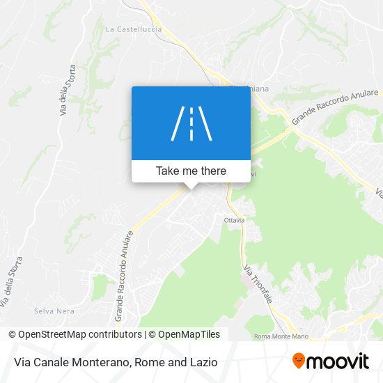 Via Canale Monterano map