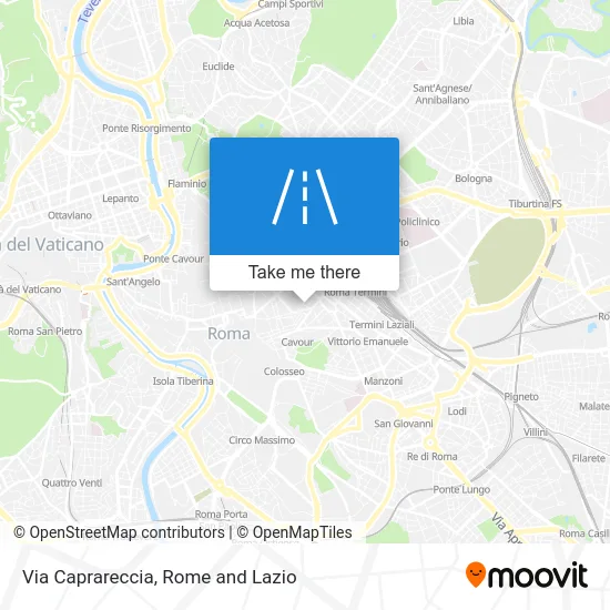 Caprareccia Street map