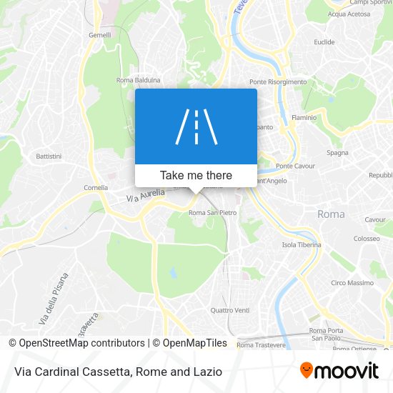 Via Cardinal Cassetta map