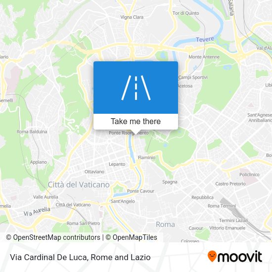 Via Cardinal De Luca map