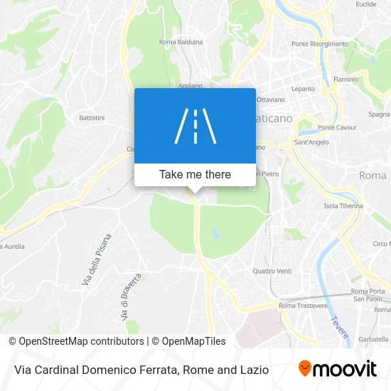 Via Cardinal Domenico Ferrata map