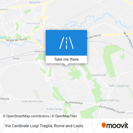 Via Cardinale Luigi Traglia map