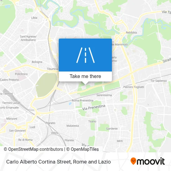 Carlo Alberto Cortina Street map