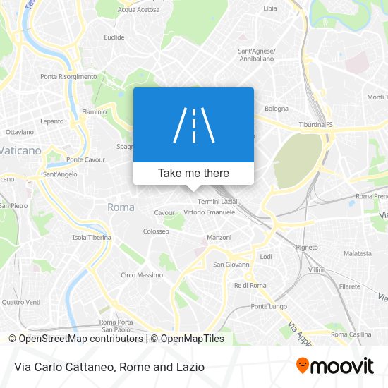 Via Carlo Cattaneo map