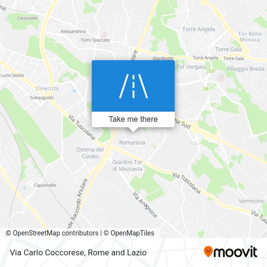 Via Carlo Coccorese map