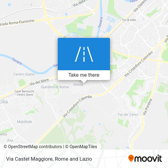 Via Castel Maggiore map