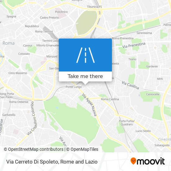 Via Cerreto Di Spoleto map