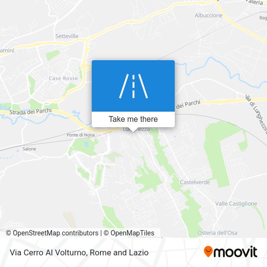Via Cerro Al Volturno map