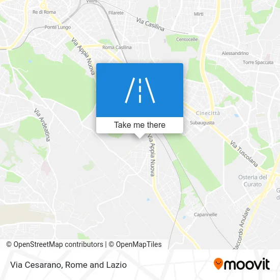 Via Cesarano map