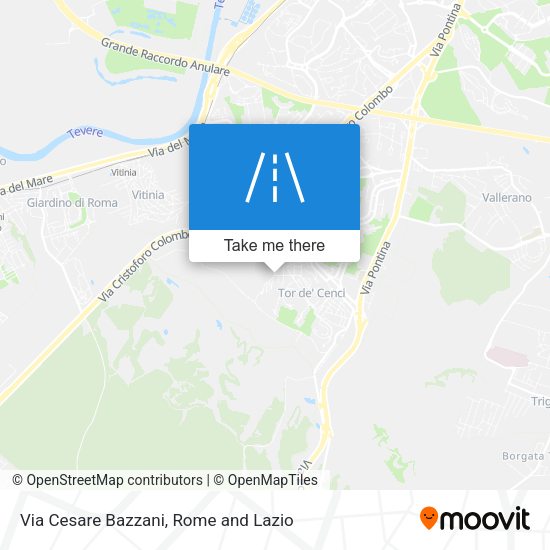 Via Cesare Bazzani map