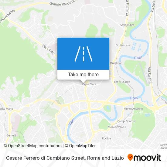 Cesare Ferrero di Cambiano Street map