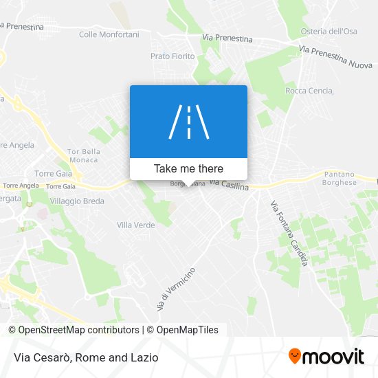 Via Cesarò map