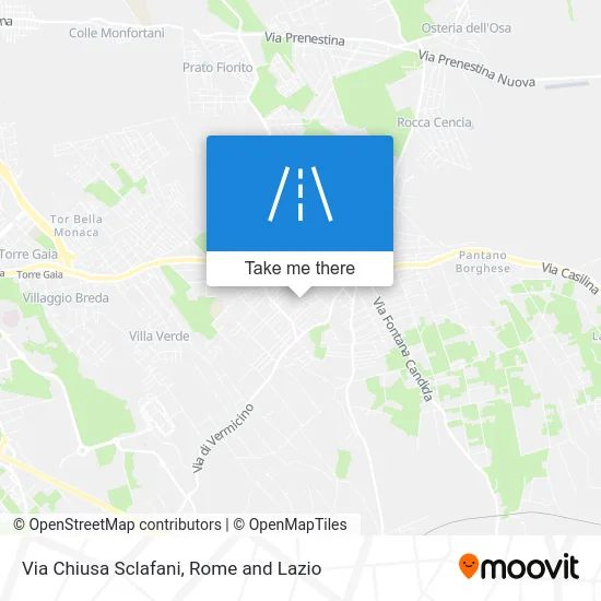 Via Chiusa Sclafani map