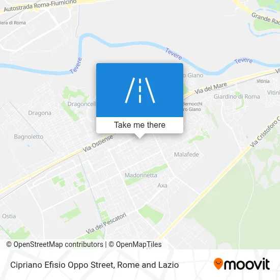 Cipriano Efisio Oppo Street map