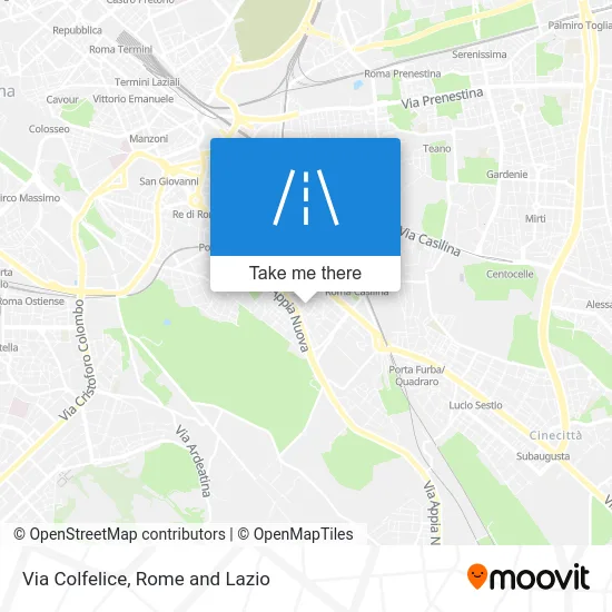 Via Colfelice map