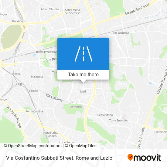 Via Costantino Sabbati Street map