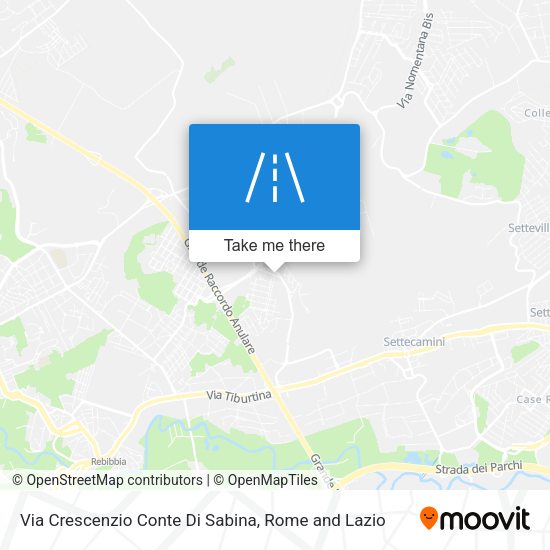 Via Crescenzio Conte Di Sabina map
