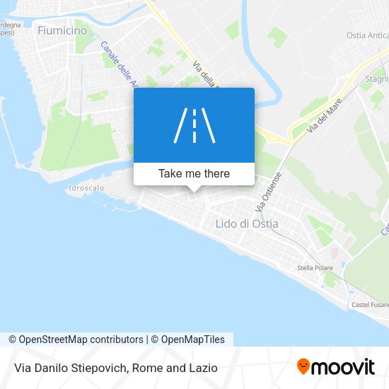 Via Danilo Stiepovich map