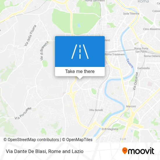 Via Dante De Blasi map