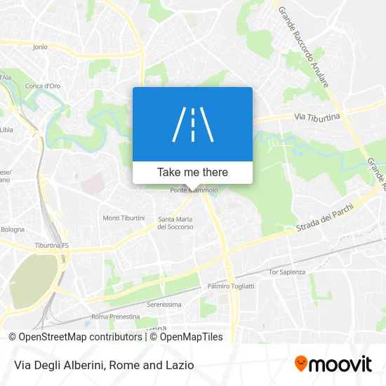 Degli Alberini Street map