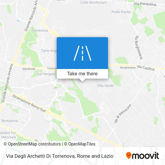 Via Degli Archetti Di Torrenova map