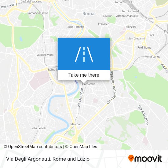 Via Degli Argonauti map