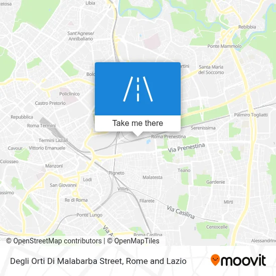 Degli Orti Di Malabarba Street map
