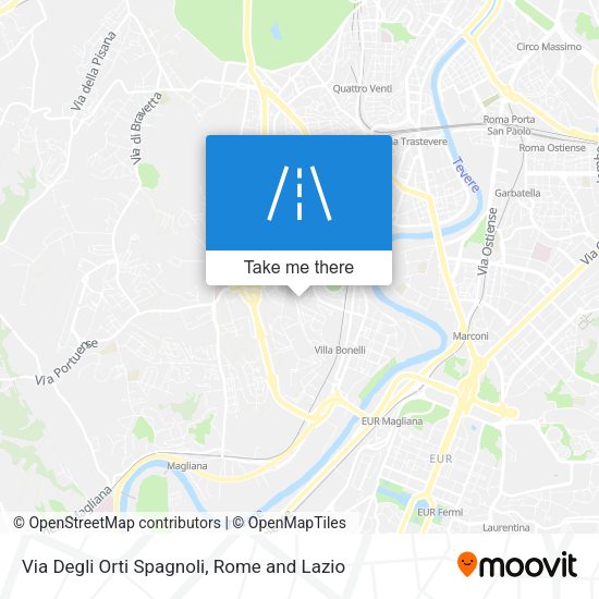 Via Degli Orti Spagnoli map