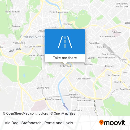Via Degli Stefaneschi map