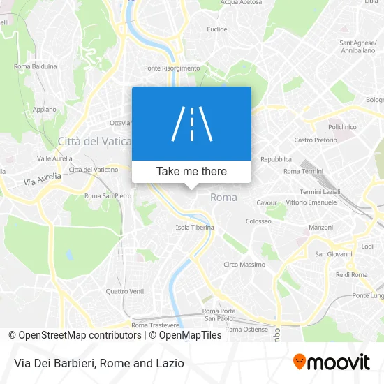 Via of the Barbers map