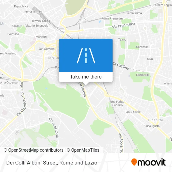 Dei Colli Albani Street map