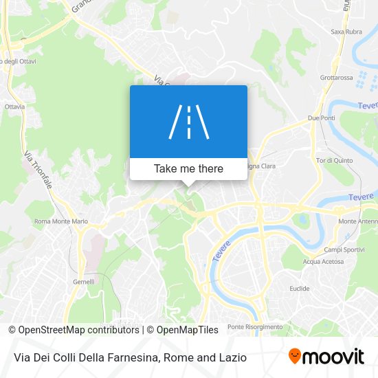 Via Dei Colli Della Farnesina map
