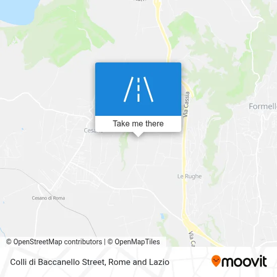Colli di Baccanello Street map