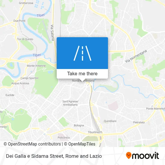 Dei Galla e Sidama Street map