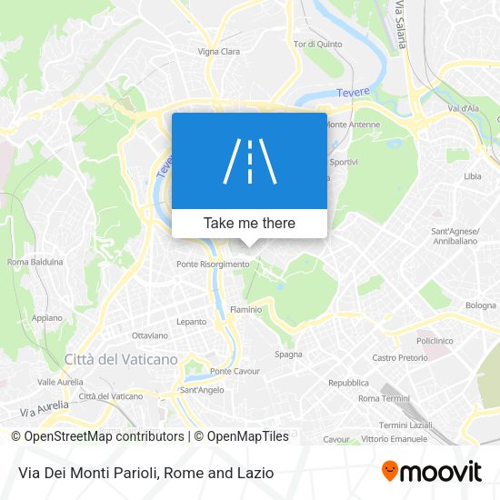 Via Dei Monti Parioli map