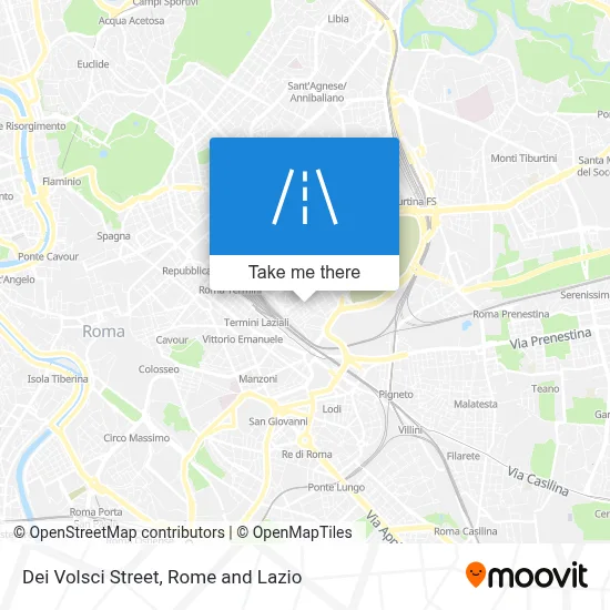 Dei Volsci Street map